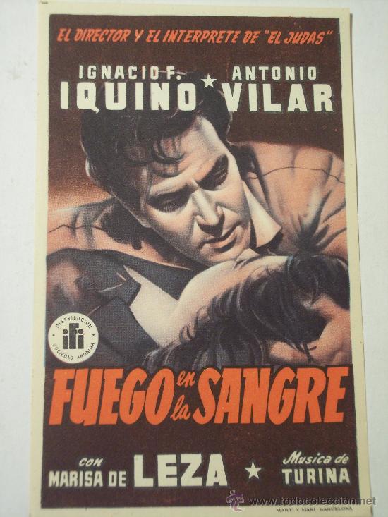 Cine: FUEGO EN LA SANGRE (IGNACIO F. IQUINO / ANTONIO VILAR)