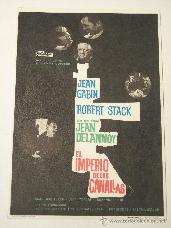 Cine: EL IMPERIO DE LOS CANALLAS (JEAN GABIN / ROBERT STACK) - Foto 1