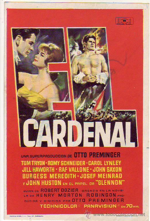 Folhetos de m&atilde;o de filmes antigos de cinema: el cardenal