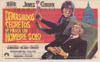 Flyers Publicitaires de Films Anciens: DEMASIADOS SECRETOS PARA UN HOMBRE SOLO - Cine Chapi de Alicante - Director: Theodore J. Flicker - A