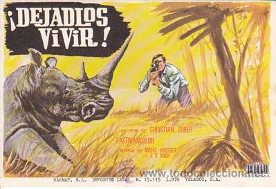 Flyers Publicitaires de Films Anciens: &iexcl; DEJADLOS VIVIR ! - Director: Christian Zuber - Cine Franc&eacute;s/ P-3-Cine