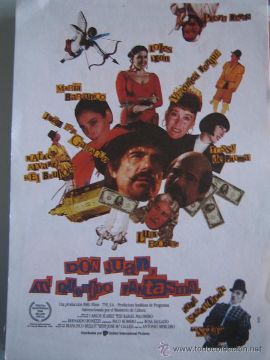 Flyers Publicitaires de Films Anciens: Folleto de mano del estreno - don juan mi querido fantasma