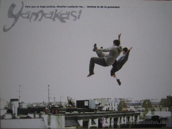 Flyers Publicitaires de Films Anciens: Folleto de mano tarjeta del estreno - yamakasi