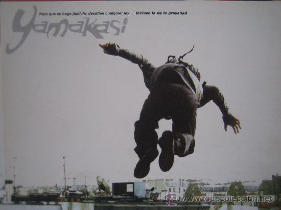 Flyers Publicitaires de Films Anciens: Folleto de mano tarjeta del estreno - yamakasi