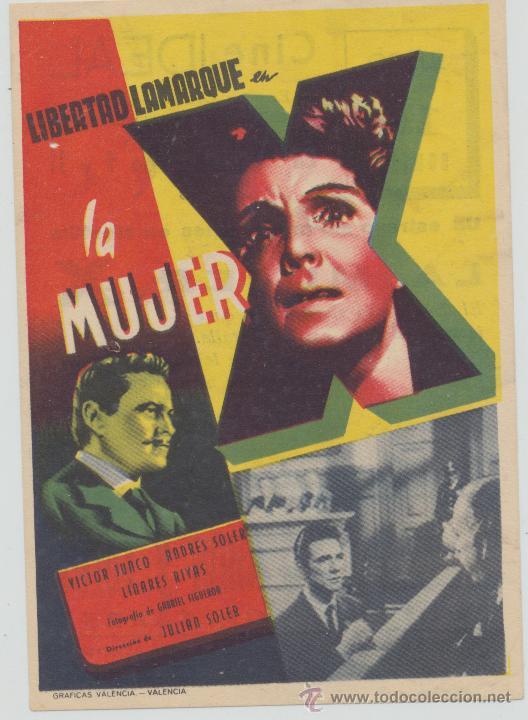 Cine: La mujer X. Programa sencillo. Cine Ideal. - Foto 1