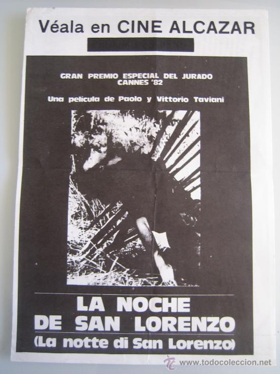 Flyers Publicitaires de Films Anciens: Folleto de mano local - la noche de san lorenzo