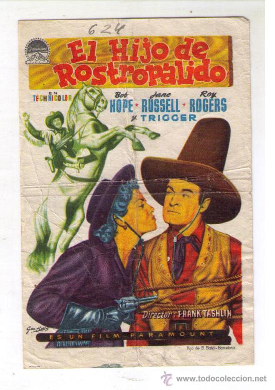 Cine: PROGRAMA DE CINE - EL HIJO DE ROSTRO P&Aacute;LIDO - BOB HOPE - A&Ntilde;O 1.952 - Foto 1