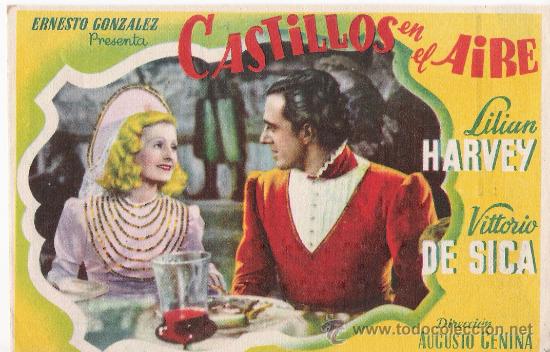 Foglietti di film di film antichi di cinema: castillos en el aire