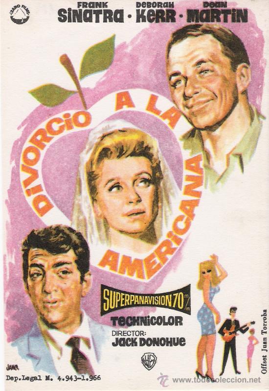 Foglietti di film di film antichi di cinema: divorcio a la americana