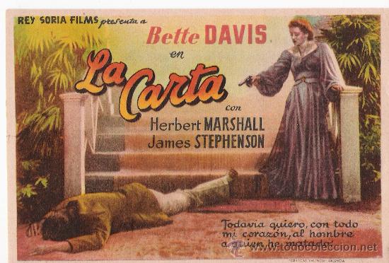 Flyers Publicitaires de Films Anciens: la carta