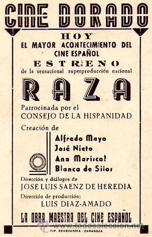 Cine: RAZA PROGRAMA TARJETA - cine dorado , zaragoza - Foto 2