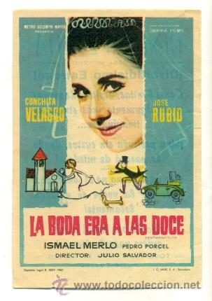 Cine: BODA ERA A LAS DOCE , LA - PROGRAMA ORIGINAL CON PUBLICIDAD - - Foto 1
