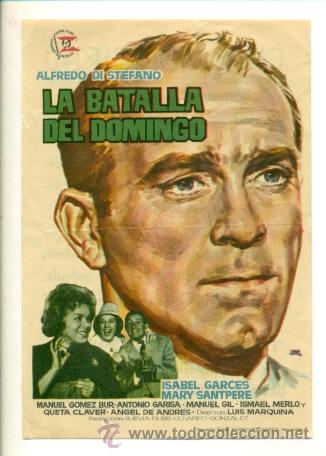 Cine: BATALLA DEL DOMINGO , LA  - PROGRAMA ORIGINAL CON PUBLICIDAD  - - Foto 1