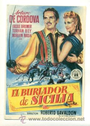 Cine: BURLADOR DE SICILIA - PROGRAMA ORIGINAL CON PUBLICIDAD  - - Foto 1