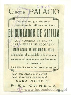 Cine: BURLADOR DE SICILIA - PROGRAMA ORIGINAL CON PUBLICIDAD  - - Foto 2