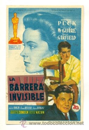 Cine: BARRERA INVISIBLE - PROGRAMA ORIGINAL CON PUBLICIDAD - - Foto 1