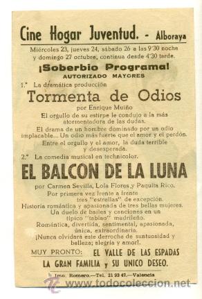 Cine: BALCON DE LA LUNA , EL - PROGRAMA ORIGINAL   CON  PUBLICIDAD  - - Foto 2