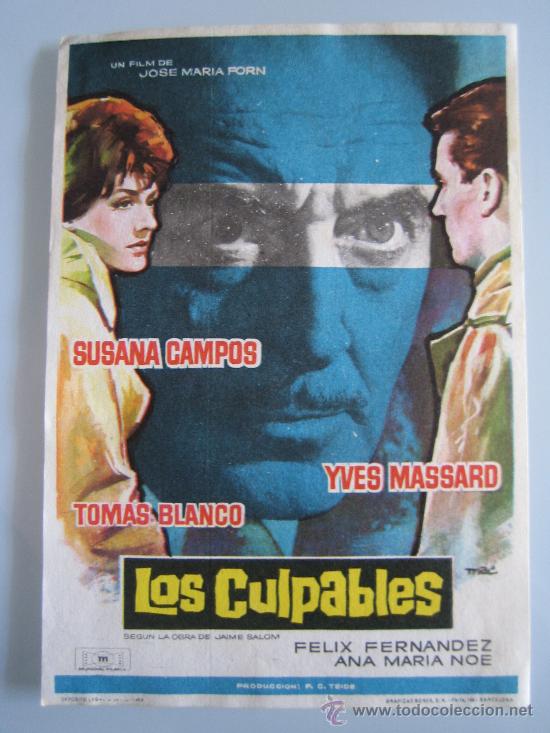 Foglietti di film di film antichi di cinema: Folleto de mano - los culpables mac mundial films