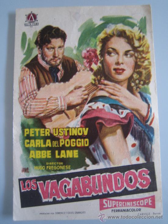 Foglietti di film di film antichi di cinema: Folleto de mano -  los vaganbundos ustinov delta films