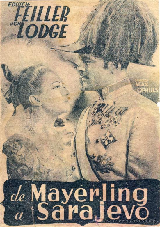 Cine: PROGRAMA CINE DOBLE - DE MAYERLING A SARAJEVO - EDUICH FEILLER - JOHN LODGE - Foto 1