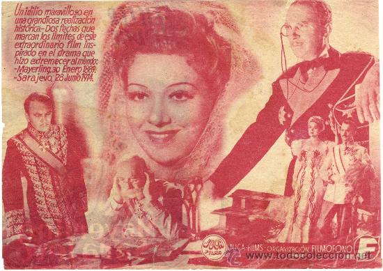 Cine: PROGRAMA CINE DOBLE - DE MAYERLING A SARAJEVO - EDUICH FEILLER - JOHN LODGE - Foto 3