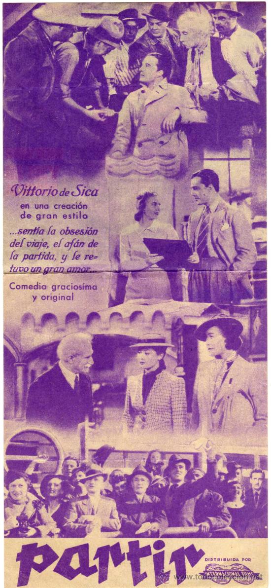 Cine: PROGRAMA CINE DOBLE - PARTIR - VITTORIO DE SICA - MARIA DENIS - Foto 3