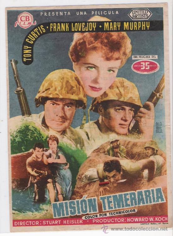 Foglietti di film di film antichi di cinema: mision temeraria