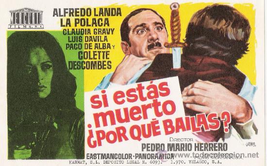 Foglietti di film di film antichi di cinema: si estas muerto&iquest;por que bailas?