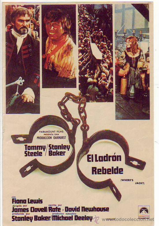 Folhetos de m&atilde;o de filmes antigos de cinema: el ladron revelde