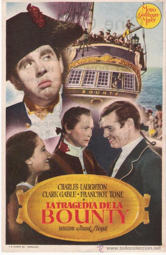 Flyers Publicitaires de Films Anciens: la tragedia de bounty