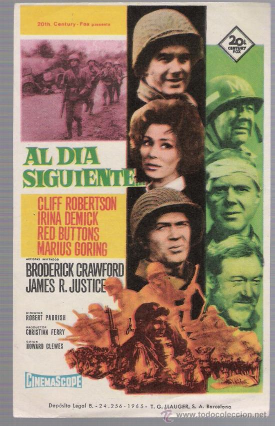 Cine: Al D&iacute;a siguiente. Sencillo de 20Th Century Fox. - Foto 1