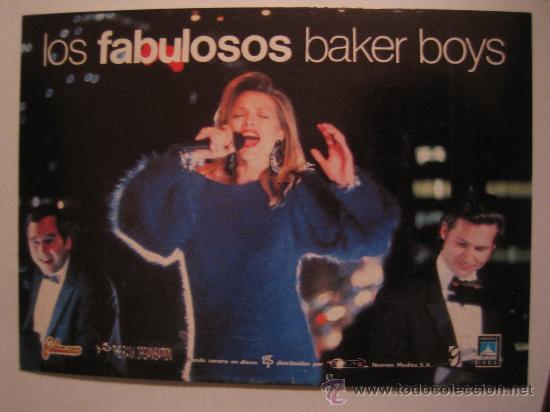 Flyers Publicitaires de Films Anciens: Folleto de mano tarjeta del estreno - los fabulosos baker boys michelle pfeiffer