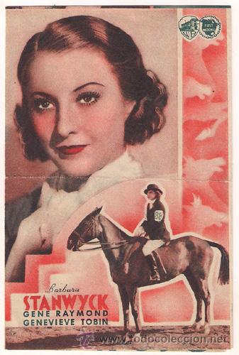 Cine: PTCC 513 LA VESTIDA DE ROJO PROGRAMA DOBLE WARNER BARBARA STANWYCK - Foto 1