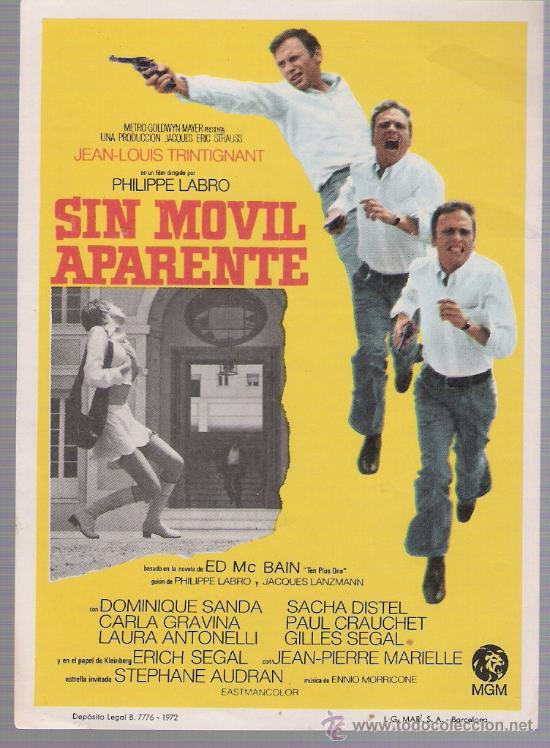 Cine: Sin movil aparente. Sencillo de MGM. - Foto 1