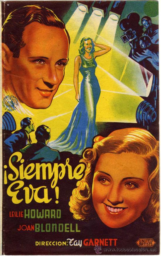 Cine: PROGRAMA CINE DOBLE - &iexcl;SIEMPRE EVA! - LESLIE HOWARD - JOAN BLONDELL - Foto 1