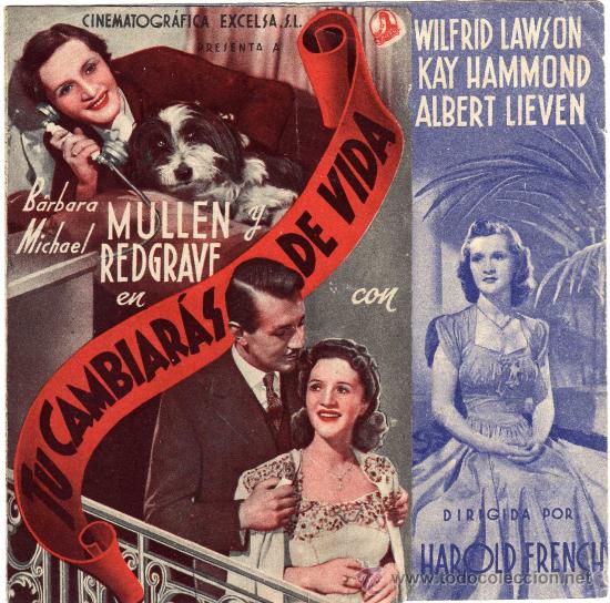 Cine: PROGRAMA CINE DOBLE - TU CAMBIARAS DE VIDA - BARBARA MULLEN - MICHAEL REDGRAVF - Foto 1