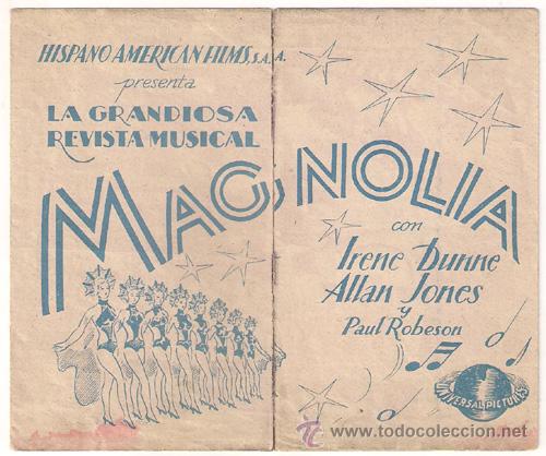 Cine: PTCC 320 MAGNOLIA PROGRAMA DOBLE UNIVERSAL IRENE DUNNE ALLAN JONES - Foto 1