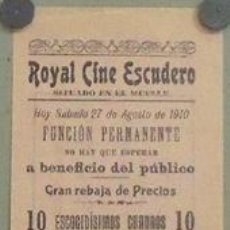Cine: DORA LA GITANA PROGRAMA SENCILLO DORA FREGOLI CINE MUDO ESPAÑOL 1910. Lote 24569513