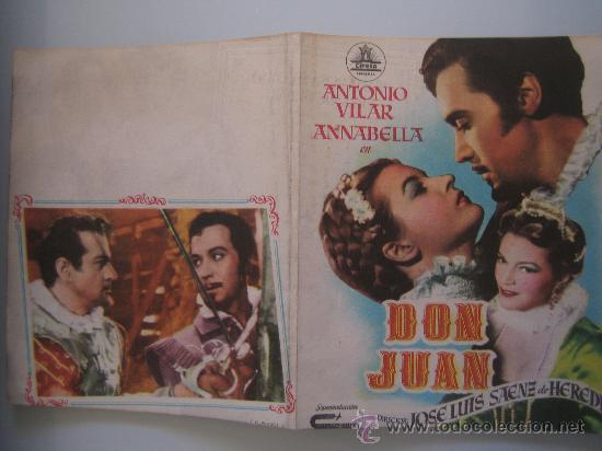 Flyers Publicitaires de Films Anciens: Folleto de mano doble original del estreno - don juan enrique guitart cifesa