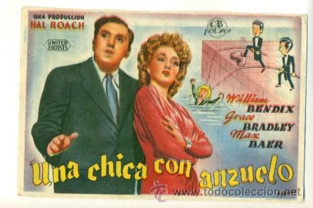 Cine: CHICA CON ANZUELO , UNA  - PROGRAMA ORIGINAL CON  PUBLICIDAD - Foto 1