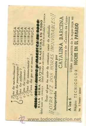 Cine: CHIRUCA - PROGRAMA ORIGINAL   CON   PUBLICIDAD - - Foto 2