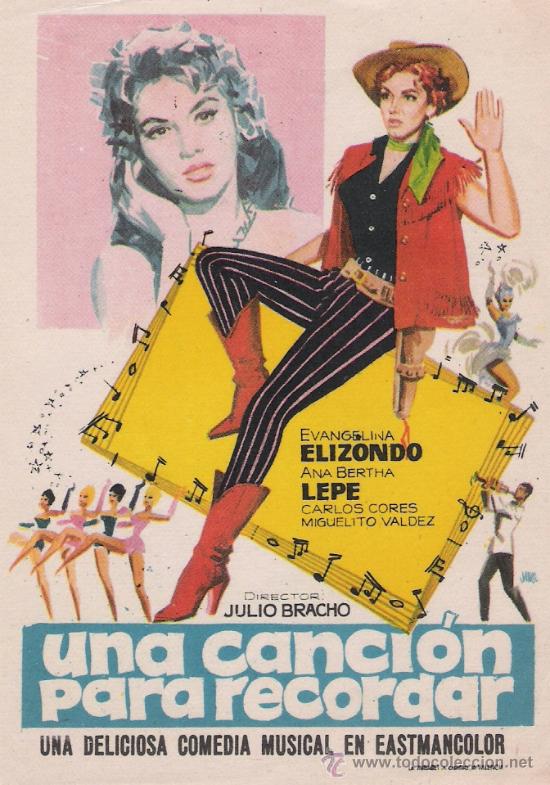 Foglietti di film di film antichi di cinema: una cancion para recordar