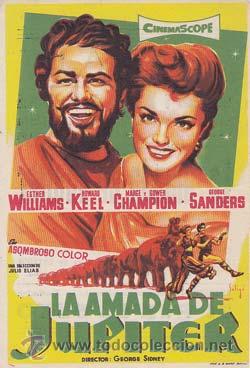 Flyers Publicitaires de Films Anciens: LA AMADA DE JUPITER - Ideal de Alicante - Director: George Sidney - Actores: Esther Williams, Howard