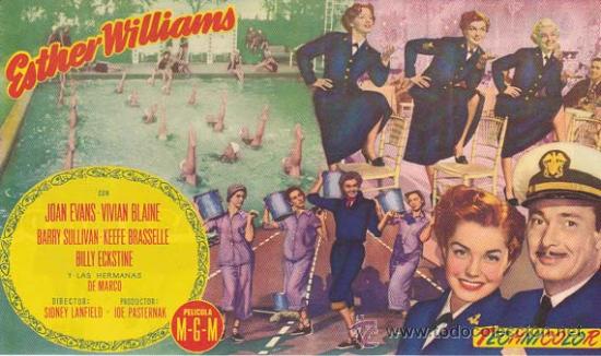 Flyers Publicitaires de Films Anciens: FALDAS A BORDO - Director: Sidney Lanfield - Actores: Joan Evans, Vivian Blaine, Barry Sullivan.../