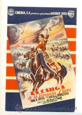 Cine: CARGA DE LA BRIGADA LIGERA - PROGRAMA ORIGINAL SIN  PUBLICIDAD - Foto 1