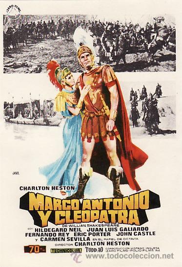 Cine: MARCO ANTONIO Y CLEOPATRA DE WILLIAM SHAKESPEARE - PMD 416