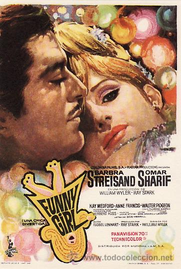Folhetos de m&atilde;o de filmes antigos de cinema: UNA CHICA DIVERTIDA - BARBRA STREISABD - PMD 433