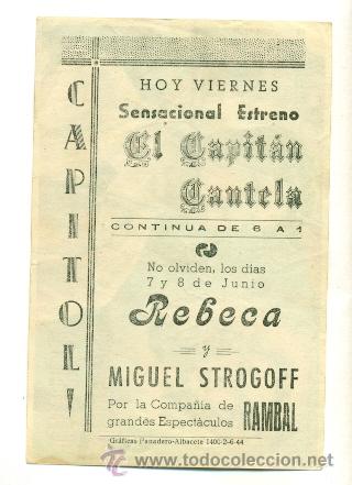 Cine: CAPITAN CAUTELA - PROGRAMA ORIGINAL CON PUBLICIDAD - Foto 2