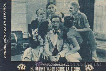 Flyers Publicitaires de Films Anciens: EL ULTIMO VARON SOBRE LA TIERRA - Teatro Circo de Orihuela (Alicante) - Director: James Tinling - Ac