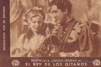 Flyers Publicitaires de Films Anciens: EL REY DE LOS GITANOS - Teatro Circo de Orihuela (Alicante) - Director: Frank Strayer - Actores: Jos